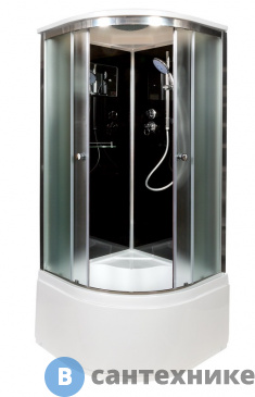 картинка Душевая кабина Deto B90S black (90х90х220 см)