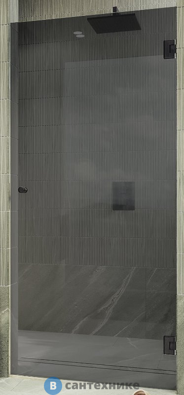 Душевая дверь на петлях MaybahGlass 1950*800 Стекло 8 мм Графит (MGD-523-6)