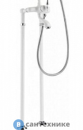 Универсальный установочный комплект Cezares PI-BIO для напольного смесителя, белый матовый