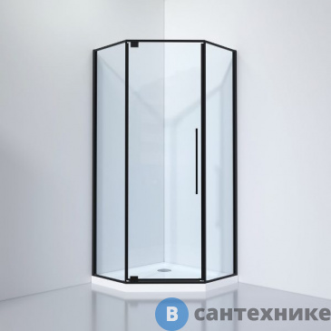 картинка Душевое ограждение Black&White S815 BC (1000х1000х1950), без поддона