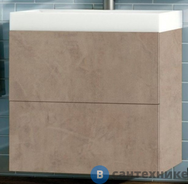 картинка Тумба под раковину Art & MAX AM-Verona-Push-600-2C-SO-St подвесная с двумя выкатными ящиками, 600x450x550