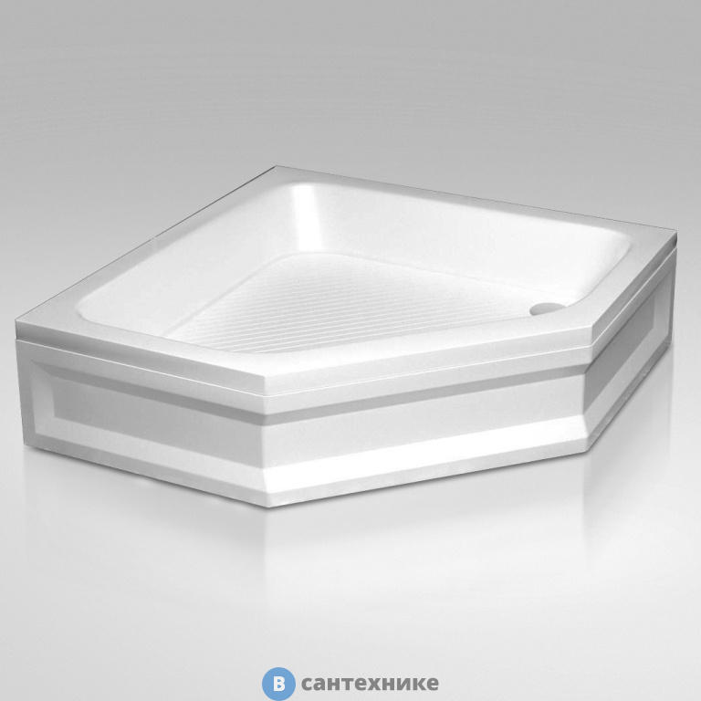 Душевой поддон RGW BT/CL-S 80*80*15 h27 трапеция (16180588-51), без сифона