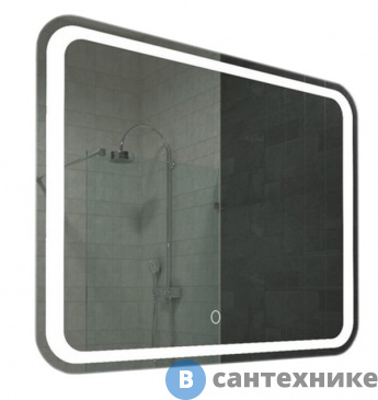 картинка Зеркало Loranto Стиль 1000*800 с сенсором на подложке, овальное (CS00058607)