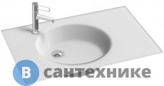 Раковина-столешница Jacob Delafon EB2562-DE1 ODEON RIVE из стекла, 81 x 51 см, матовый белый