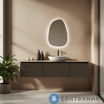 картинка Зеркало ABBER Teil AG6501S с подсветкой, бесконтактный выключатель, диммер