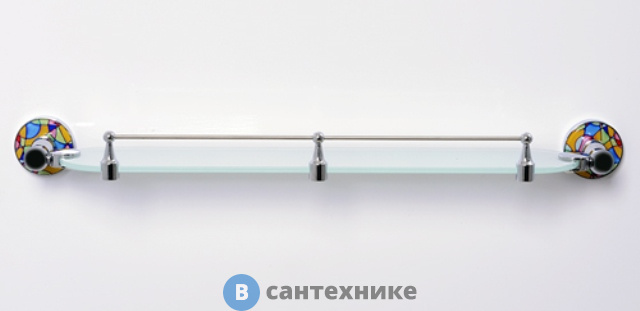 Полка WasserKRAFT Diemel K-2244 стеклянная с бортиком