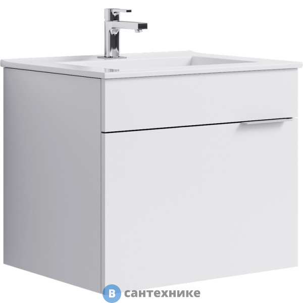 Тумба под раковину Aqwella BRIG 60,5 Br.01.06/1/W (подвесная, белый)
