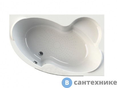 картинка Акриловая ванна Vannesa Ирма 149х96 каркас, правая (2-01-0-2-1-216), без сифона