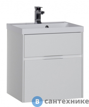 картинка Тумба под раковину Aquanet Латина 60 белый 2 ящ. (179934)