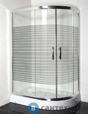 картинка Душевой уголок Primo 206 L белые полосы (1200*800*1960)