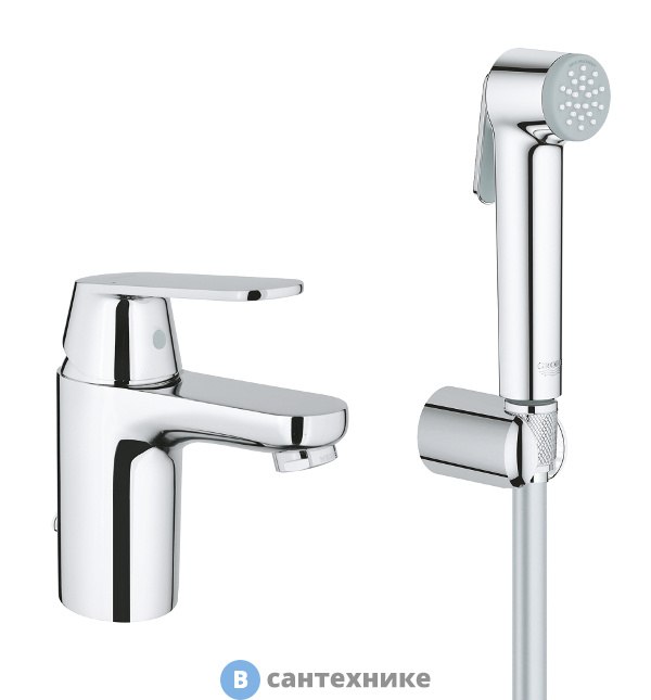 Смеситель Grohe Eurosmart 23125000 Cosmopolitan однорычажный для раковины с гигиеническим душем