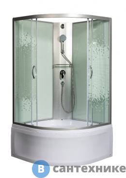 картинка Душевая кабина МОНОМАХ Б/К 90/44 С МЗ б/крыши, 900*900*2060, полукруг (10000005759)