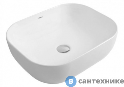 картинка Раковина Aquanet LAKE-1 керамическая накладная 500*395*145 (211286)