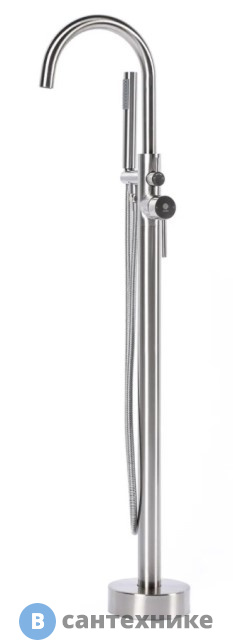 Смеситель Orange Steel M99-336ni однозахватный напольный для ванны, сталь