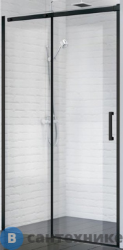 картинка Душевая дверь BelBagno ACQUA-BF-1-140-C-NERO 1400x1950