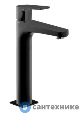картинка Смеситель AZARIO TREYA AZ-156845524 для раковины высокий, чёрный матовый