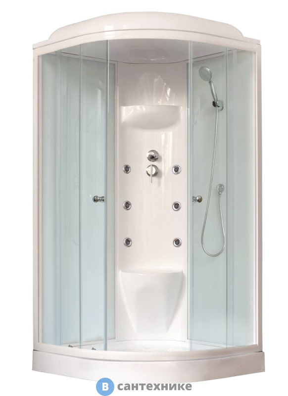 Душевая кабина Royal Bath RB 90HK7-WT 900x900x2170 (белое/прозрачное)