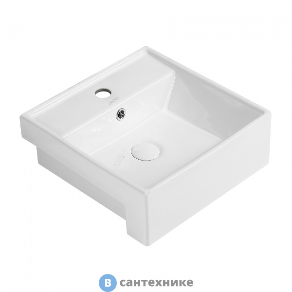 Раковина ABBER Rechteck AC2208 белая накладная