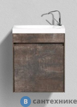 картинка Тумба под раковину BelBagno 45 см PIETRA MINI-460-1A-SO-PT-L подвесная с одной дверкой, Stone