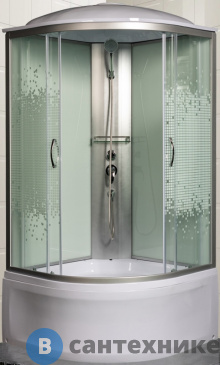 картинка Душевая кабина МОНОМАХ 90/44 С МЗ 900*900*2100, полукруг (10000005760)