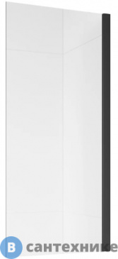 картинка Шторка на ванну STWORKI Стокгольм GV-861 MT 70х150 см, профиль черный матовый (449667)