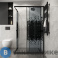 картинка Душевое ограждение Niagara Eco NG-1018-14Q BLACK (100х80х190) прямоугольник, раздвижное, черный, стекло мозаика 