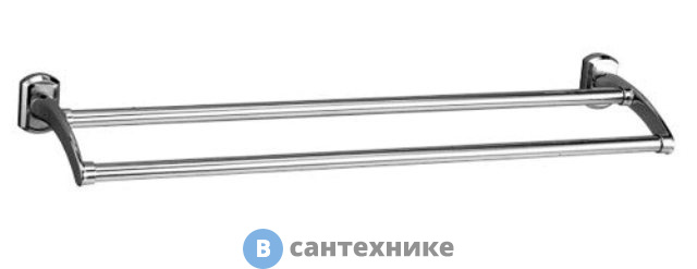 Штанга для полотенец WasserKRAFT Oder K-3040 двойная металл, хромоникелевое покрытие