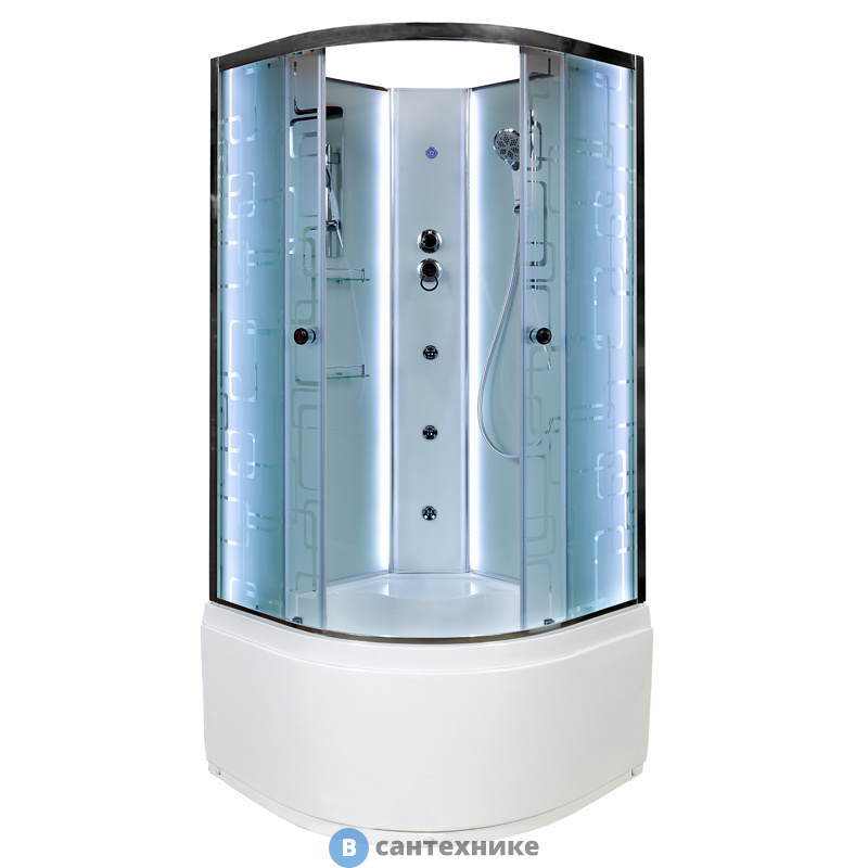 Душевая кабина DTO EM4590N LED с гидромассажем