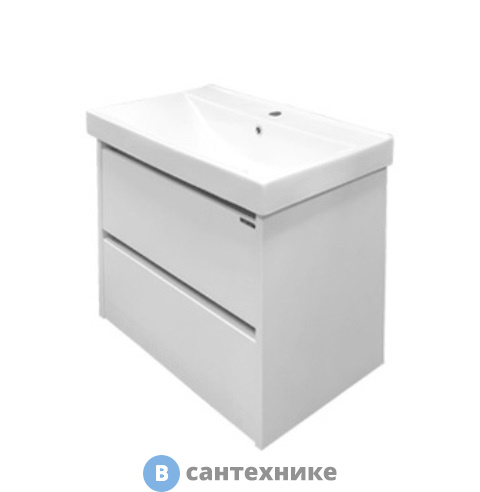 Тумба Comforty Дублин-75 белый глянец с раковиной COMFORTY 8057