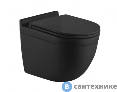 картинка Унитаз с инсталляцией WELTWASSER и кнопкой смыва (MARBERG 410 + HEIMBACH 043 MT-BL + MAR 410 RD-CR)