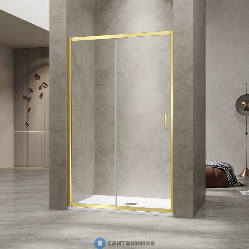 Душевая дверь RGW PA-114-Gb  170*195 золото браш/ прозрачное (030811417-16)