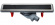 Душевой трап Pestan 13000292 линейный 550 мм CONFLUO PREMIUM WITH BLACK GLASS LINE, двухсторонняя - чёрное стекло/ матовый хром без перфорации, рамка - матовый хром