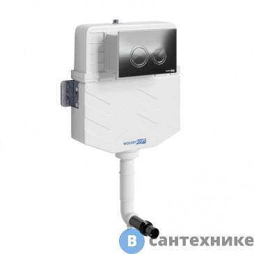 картинка Встраиваемый смывной бачок WasserKRAFT Aller 10TLT.031.ME.CH01, кнопка смыва (хром)