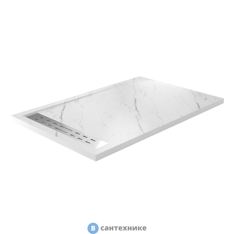 Душевой поддон WasserKRAFT Rhin 44T36 1400*900*40, искусственный камень, белый, без сифона