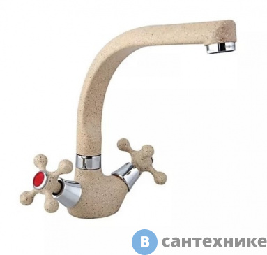 картинка Смеситель EKKO E5408-21 для кухни бежевый