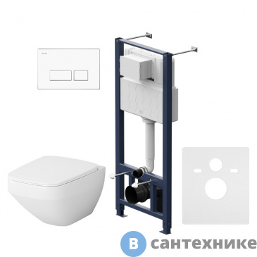 картинка Унитаз с инсталляцией AM.PM IS47001.50A1700 с клав. Pro S белый с сид. м/лифт