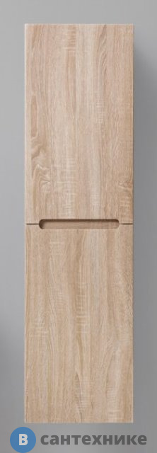 Пенал BelBagno ETNA-1500-2A-SC-WO-P-L подвесной, с двумя распашными дверцами с доводчиками, две полки внутри, левосторонний, Rovere Bianco