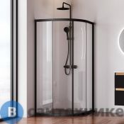 Душевое ограждение АМ.РМ W88G-205-090BT64 X-Joy Twin Slide, 90x90, профиль чёрный, без поддона