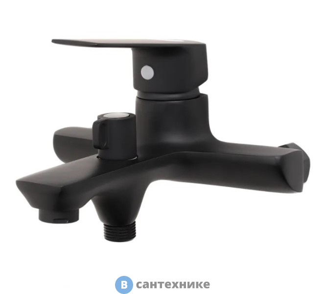 Смеситель Orange Aristo M19-100b однозахватный для ванны/душа, без аксессуаров, чёрный матовый