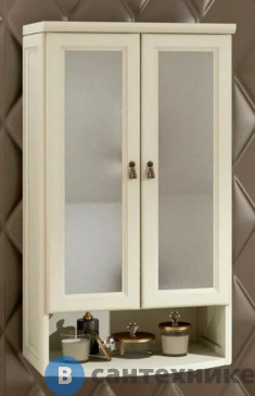 картинка Шкаф OPADIRIS Клио подвесной  2 створчатый, цв. 1013, с матовым стеклом