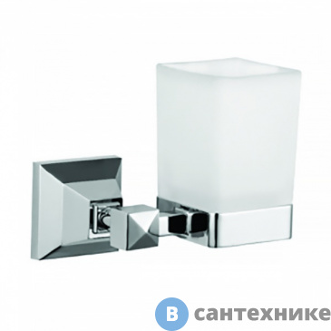 картинка Стакан AZARIO ALTRE стеклянный, хром (AZ-96006)