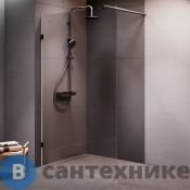 Душевая перегородка АМ.РМ W94UWI-120-F1-BTE X-Joy 120x195, стекло прозр. 8 мм, фурнитура чёрный