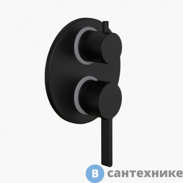 картинка Смеситель Paini Brera 74PZ6911 для ванны встраиваемый, чёрный матовый PVD