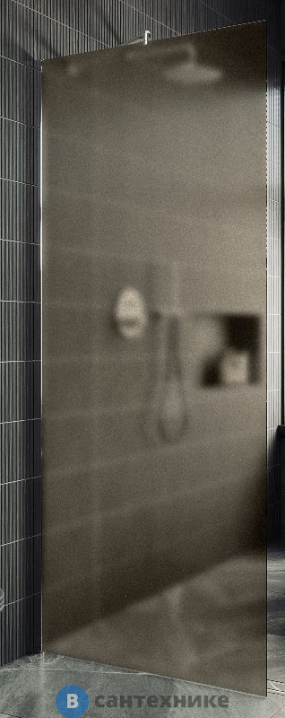 Душевая перегородка в профиле MaybahGlass 1950*790 Стекло 8 мм Бронза матовая (MGD-697-5ш)