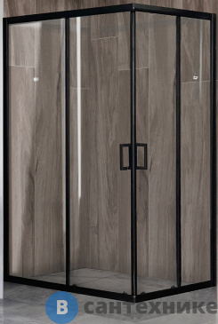 картинка Душевой уголок Royal Bath RB HPD-T-BL 110x80x185 (прозрачное) (RB8110HPD-T-BL) без поддона