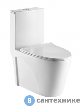 картинка Унитаз WELTWASSER WELZBACH 001 GL-WT с бачком бел. глянец