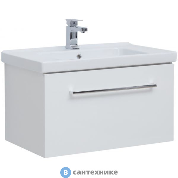 Тумба под раковину Dreja BIG INN 80 белый глянец (77.0203W)