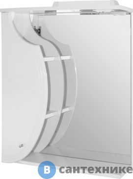 картинка Зеркало Mixline Глори- 65 с пеналом левое белое (mixline)