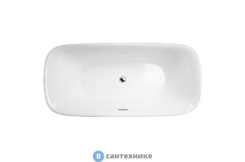 Акриловая ванна BelBagno BB202-1600-800 отдельностоящая, овальная