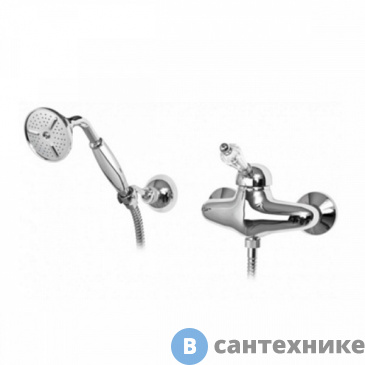 картинка Смеситель Cezares VINTAGE-D-01-Sw для душа однорычажный, хром, ручки Swarovski